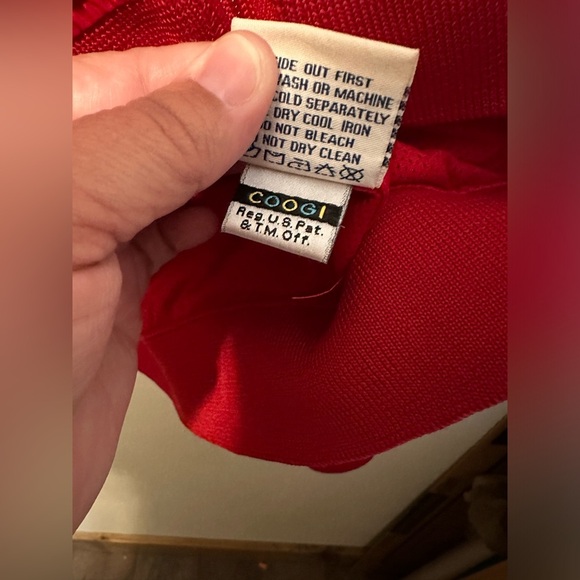 Coogi Bomber Jacket With Hood Size Large Red Vintage Retro Logo Embroidered - Picture 5 of 10